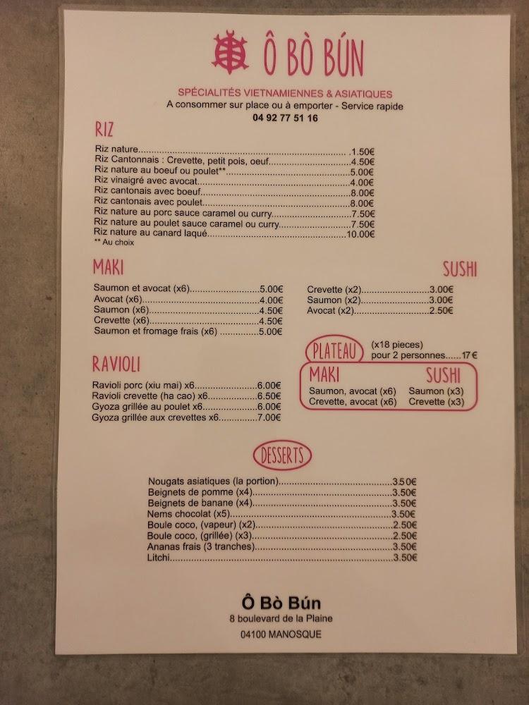 O Bo Bun - Menu Image 2